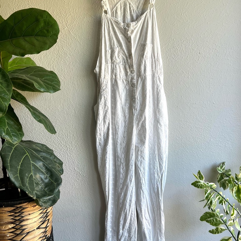 Sacred Threads White Embroidered Jumpsuit